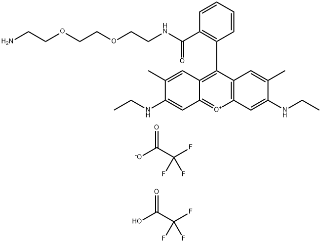 N-(8-AMINO-3,6-DIOXAOCTYL)RHODAMINE 6G-AMIDE BIS(TRIFLUOROACETATE) 结构式