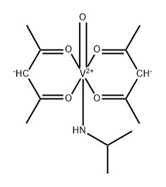 (Isopropylamine)bis(2,4-pentanedionato)oxovanadium(4+) 结构式