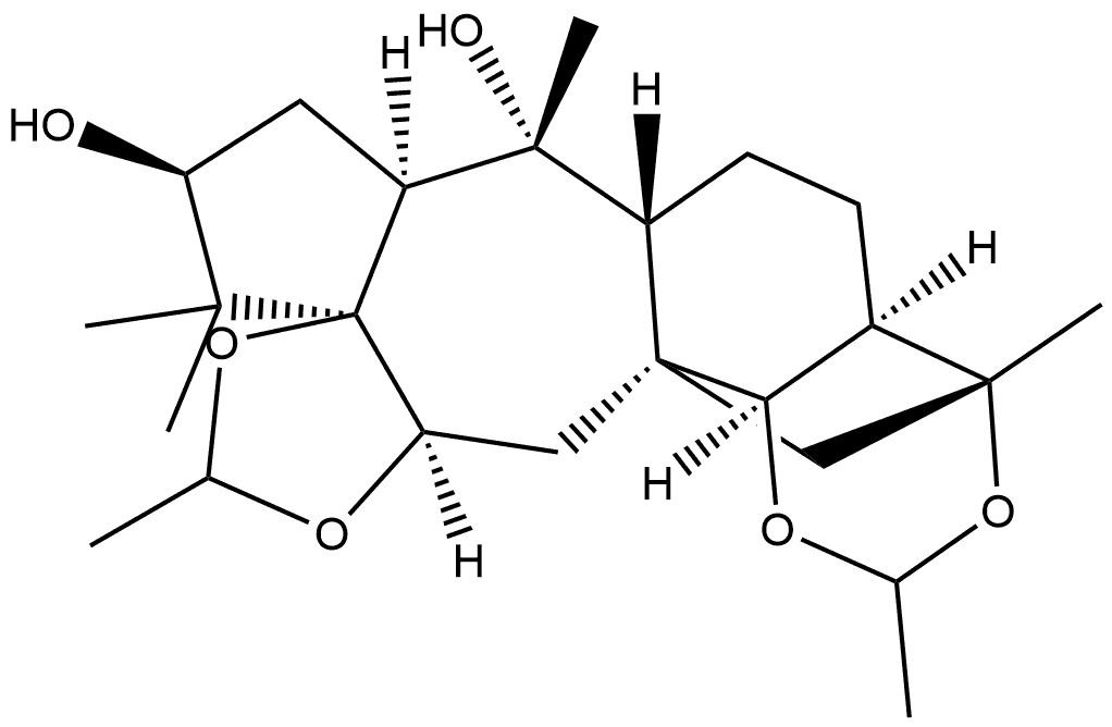 Grayanotoxane-3,5,6,10,14,16-hexol, cyclic 5,6:14,16-bis(ethylidene acetal), (3β,6β,14R)- (9CI) 结构式