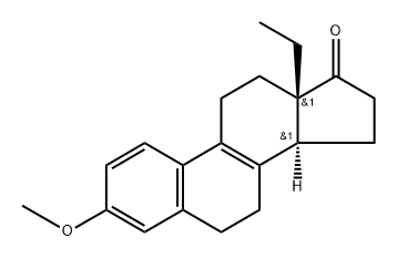 (±)-13-ETHYL-3-METHOXYGONA-1,3,5(10),8-TETRAEN-17-ONE 结构式