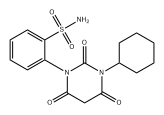 2-(3-环己基-2,4,6-三氧代-1,3-二嗪-1-基)苯磺酰胺 结构式