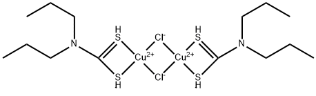 Copper, di-.mu.-chlorobis(dipropylcarbamodithioato-.kappa.S,.kappa.S)di- 结构式