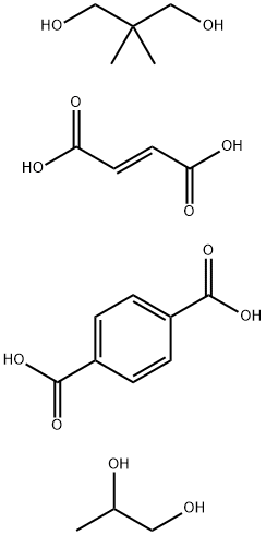 丙二醇与对苯二甲酸、反丁烯二酸和2,2-二甲基-1,3-丙二醇的聚合物 结构式