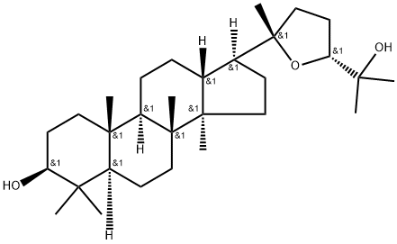 (3β)-20,24-Epoxydammarane-3,25-diol 结构式