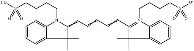 1,1'-双(4-磺基丁基)-3,3',3'-四甲基茚二碳花青甜菜碱钠盐 结构式