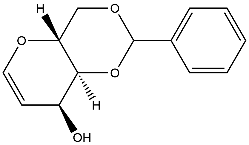 1,5-Anhydro-2-deoxy-4-O,6-O-(phenylmethylene)-D-ribo-hexa-1-enitol 结构式