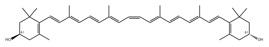 (3R,3'R,15-cis)-b,b-Carotene-3,3'-diol 结构式