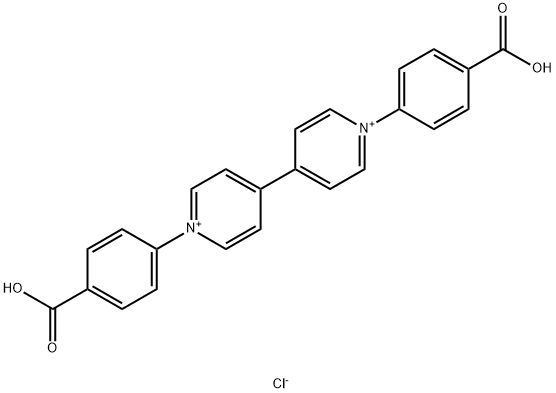 4,4'-Bipyridinium, 1,1'-bis(4-carboxyphenyl)-, chloride (1:2) 结构式