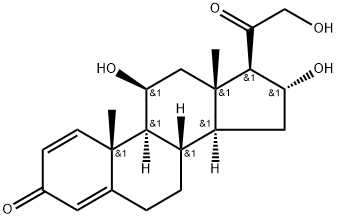 Pregna-1,4-diene-3,20-dione, 11,16,21-trihydroxy-, (11β,16α)- (9CI) 结构式