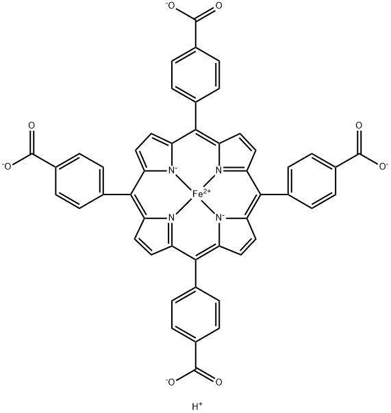 四对苯甲酸卟啉铁 结构式