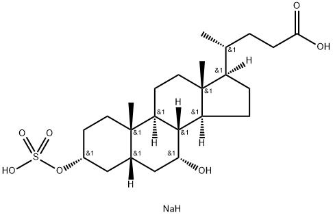 (3α,5β,7α)-7-Hydroxy-3-(sulfooxy)-cholan-24-oic Acid DisodiuM Salt 结构式