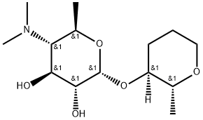 4-O-[4,6-Dideoxy-4-(dimethylamino)-α-D-glucopyranosyl]-2,3,6-trideoxy-D-erythro-hexose 结构式