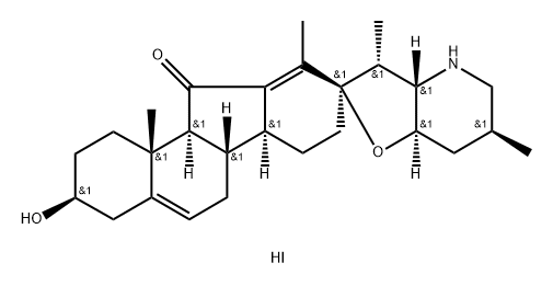 Jervine hydrochloride 结构式