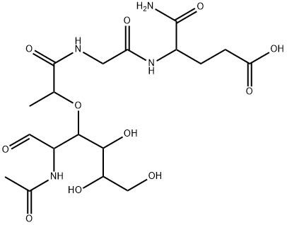 N-acetyl-demethylmuramyl-alanyl-isoglutamine 结构式