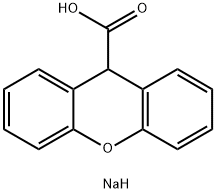 9H-Xanthene-9-carboxylic acid, sodium salt (1:1) 结构式
