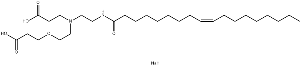 β-Alanine, N-[2-(2-carboxyethoxy)ethyl]-N-[2-[[(9Z)-1-oxo-9-octadecenyl]amino]ethyl]-, disodium salt (9CI) 结构式