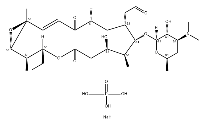 Rosaramicin sodium phosphate 结构式