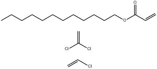 2-丙烯酸十二烷酯与氯乙烯和1,1-二氯乙烯的聚合物 结构式
