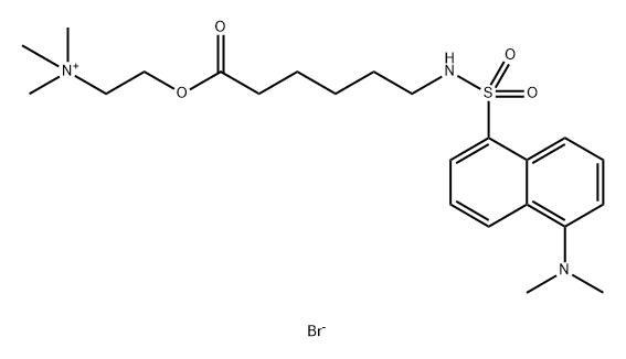 (1-(5-dimethylaminonaphthalene)sulfonamido)-n-hexanoic acid-beta-N-trimethylammonium ethyl ester 结构式