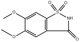 5,6-二甲氧基-2,3-二氢-1,2-苯并噻唑-1,1,3-三酮 结构式