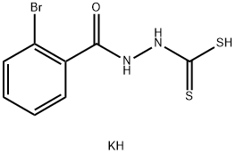 Benzoic acid, 2-bromo-, 2-(dithiocarboxy)hydrazide, potassium salt (1:1) 结构式