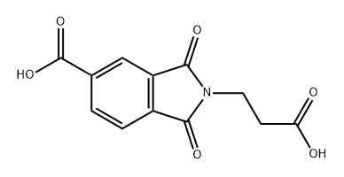 2-(2-羧乙基)-1,3-二氧代异二氢吲哚-5-羧酸 结构式