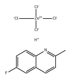 dihydrogen tetrachlorozincate(2-), compound with 6-fluoro-2-methylquinoline (1:2) 结构式