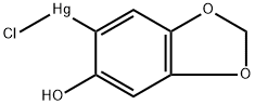 Mercury, chloro(6-hydroxy-1,3-benzodioxol-5-yl)- 结构式