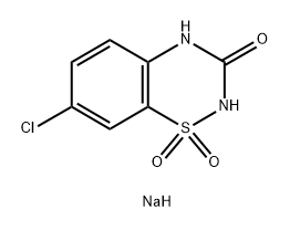 2H-1,2,4-Benzothiadiazin-3(4H)-one, 7-chloro-, 1,1-dioxide, sodium salt (1:1) 结构式