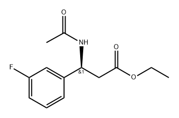 ethyl (3S)-3-(acetamido)-3-(3-fluorophenyl)propanoate 结构式