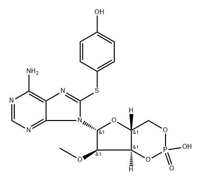 8-pHPT-2'-O-Me-cAMP 结构式