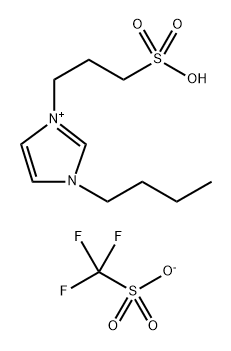 1-丙基磺酸-3-丁基咪唑三氟甲烷磺酸盐 结构式