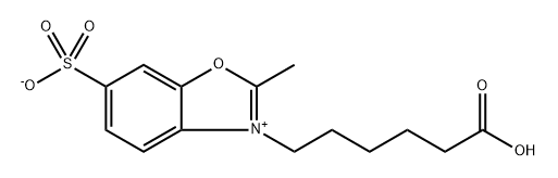 Benzoxazolium, 3-(5-carboxypentyl)-2-methyl-6-sulfo-, inner salt 结构式
