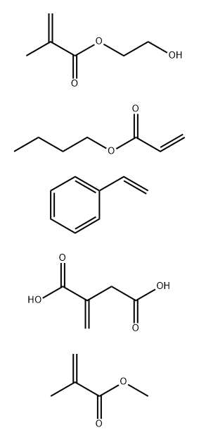 Butanedioic acid, methylene-, polymer with butyl 2-propenoate, ethenylbenzene, 2-hydroxyethyl 2-methyl-2-propenoate and methyl 2-methyl-2-propenoate 结构式