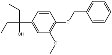 α,α-Diethyl-3-methoxy-4-(phenylmethoxy)benzenemethanol 结构式