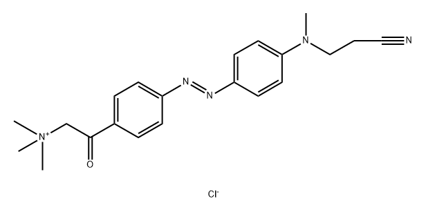 Benzeneethanaminium, 4-[2-[4-[(2-cyanoethyl)methylamino]phenyl]diazenyl]-N,N,N-trimethyl-β-oxo-, chloride (1:1) 结构式