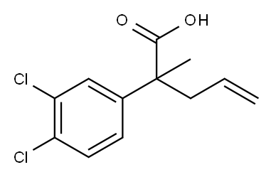 Benzeneacetic acid, 3,4-dichloro-α-methyl-α-2-propen-1-yl- 结构式