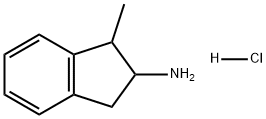 1H-Inden-2-amine, 2,3-dihydro-1-methyl-, hydrochloride (1:1) 结构式