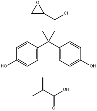 4,4'-(1-甲基-1,2-亚乙基)二苯酚与氯甲基环氧乙烷和2-甲基丙烯酸酯的聚合物 结构式