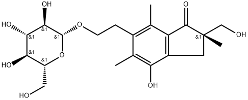 金粉蕨辛 2'-O-葡萄糖甙 结构式
