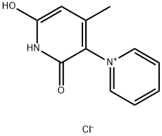 6-羟基-4-甲基-5-吡啶-1-鎓-1-基-1H-吡啶-1-鎓-2-酮二氯化物 结构式