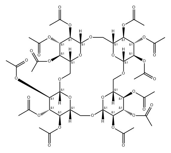 cyclogentiotetraose peracetate 结构式