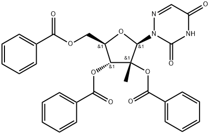 2',3',5'-Tri-O-benzoyl-2'--C-methyl-6-azauridine 结构式