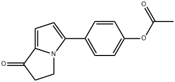 5-4-(Acetyloxy)phenyl-2,3-dihydro-1H-pyrrolizin-1-one 结构式