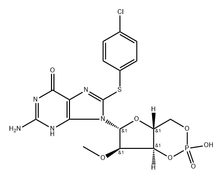 8-pCPT-2'-O-Me-cGMP 结构式