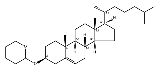 3β-[(Tetrahydro-2H-pyran)-2-yloxy]cholest-5-ene 结构式