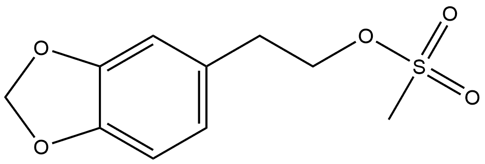 1,3-Benzodioxole-5-ethanol, 5-methanesulfonate 结构式