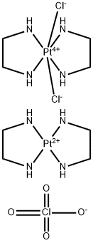 Platinum(2+), bis(1,2-ethanediamine-κN1,κN2)-, (SP-4-1)-, (OC-6-12)-dichlorobis(1,2-ethanediamine-κN1,κN2)platinum(2+) perchlorate (1:1:4) 结构式