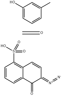 甲醛与3-甲基苯酚-6-重氮基-5,6-二氢-5-氧-1-萘磺酸酯的聚合物 结构式