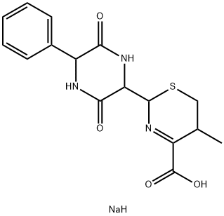头孢氨苄二酮哌嗪 结构式